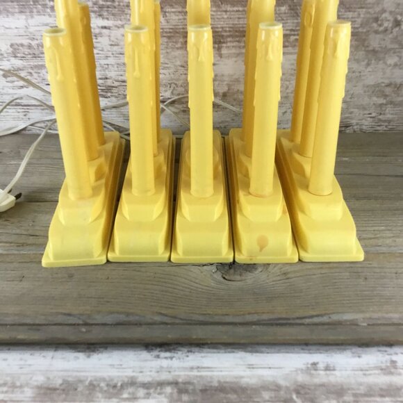 Set of 5 Vintage Noma 3-Light Yellow Candoliers Christmas Lights Bulbs NOT inclu - Picture 2 of 13
